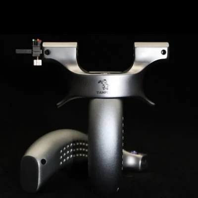 Tirachinas de banda plana de acero inoxidable TIANPENG 440C 9025 catapulta profesional de caza