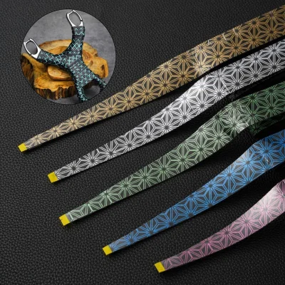 3 pièces de ruban de poignée pour fronde, quille collée à la main — couleur aléatoire