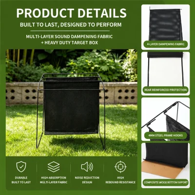 PRECISE Heavy Duty Slingshot Target Box – High Absorption Reusable Training Target Core for Slingshot Practice