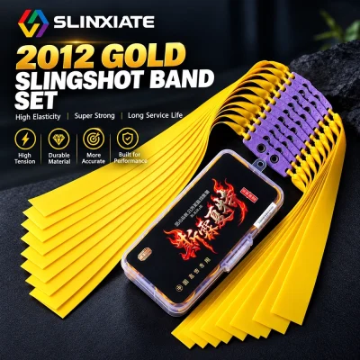 10pcs SILINXIATE Slingshot Replacement Latex Band Sets Taper 20-12